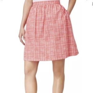 💃Price Drop💃Coral & White A-Line Skirt